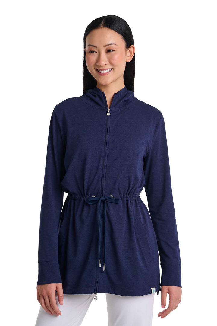 Women's Hoodie with Adjustable Waist | Navy