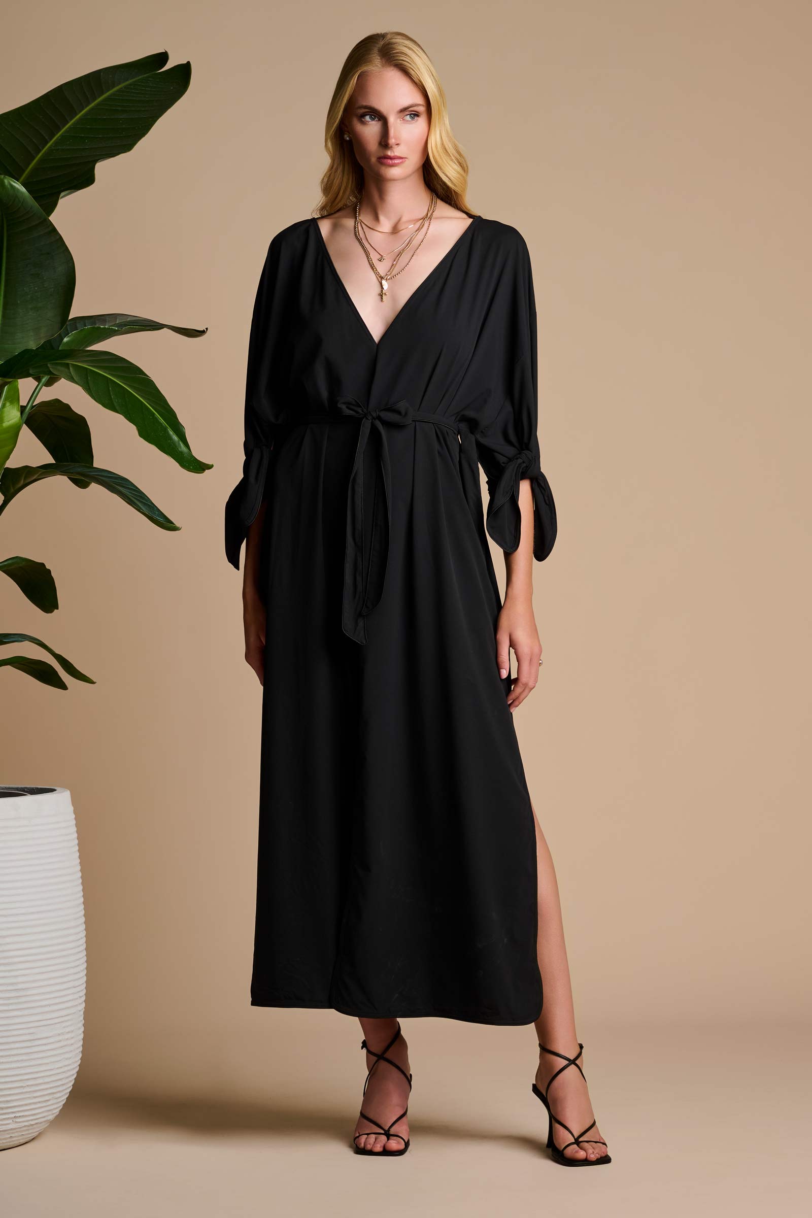 Coolibar Women's Maxi Dress, Black One Size, UPF50+ Sun Protection Coolibar Women's Maxi Dress, Black One Size, UPF50+ Sun Protection
