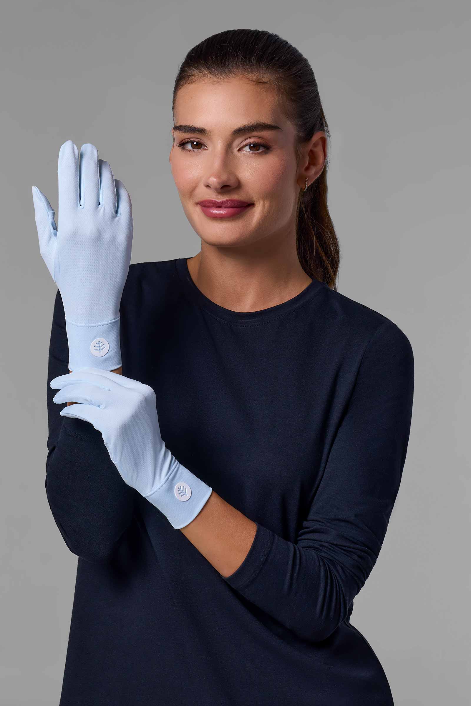 Unisex Fuji Convertible Fingertip Sun Gloves | Black UPF 50+