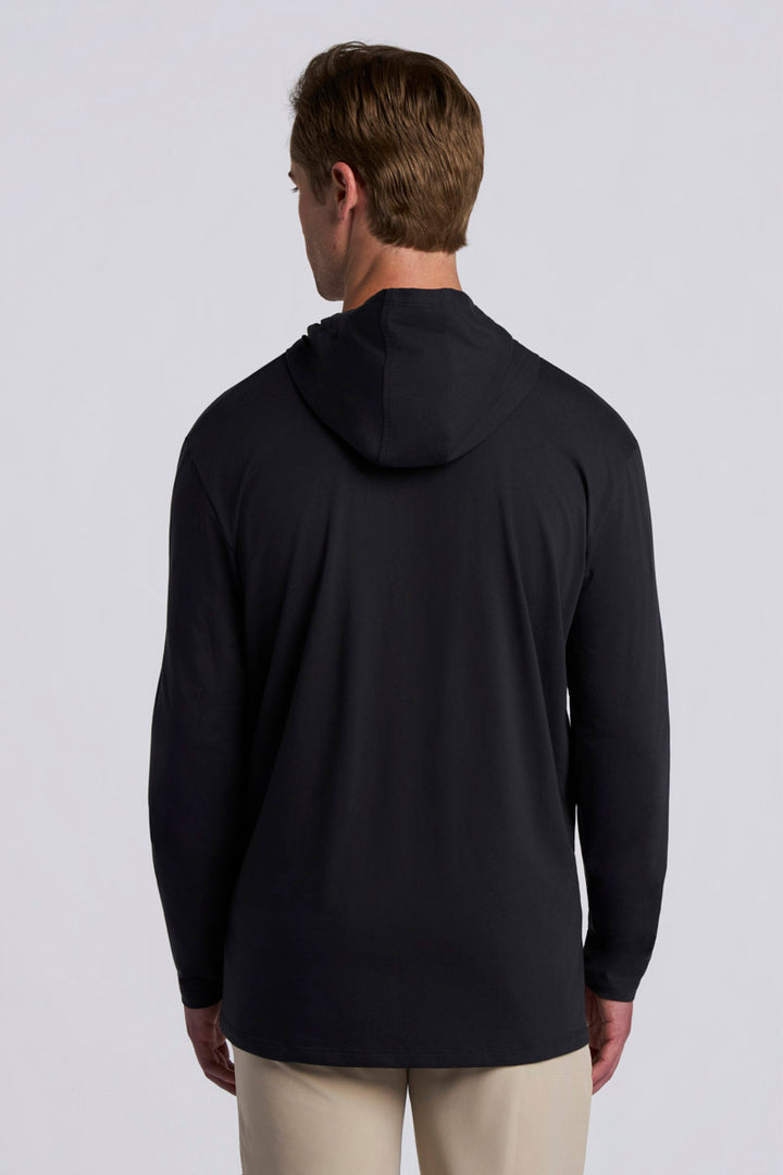 Men's Morada Long Sleeve Hoodie Pima Sol | White UPF 50+
