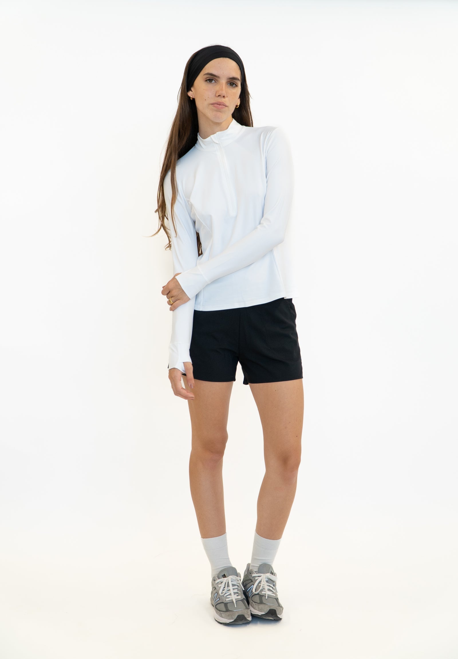 Women's Quarter-Zip Rash Guard | White UPF 50+