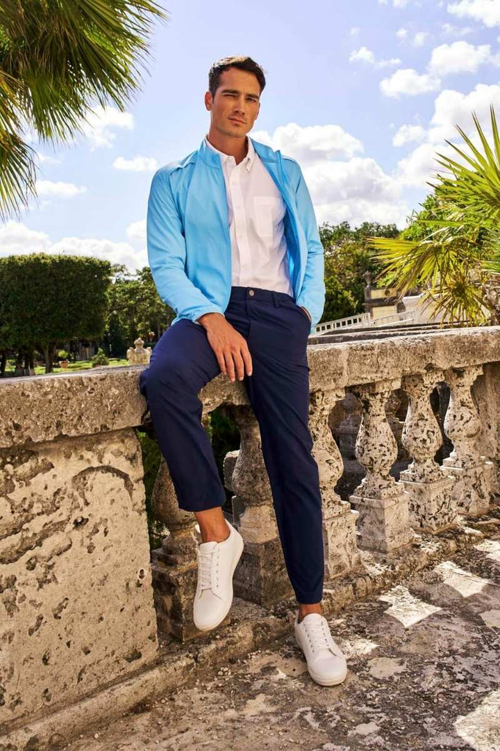 Men's Packable Jacket | Arctic Blue