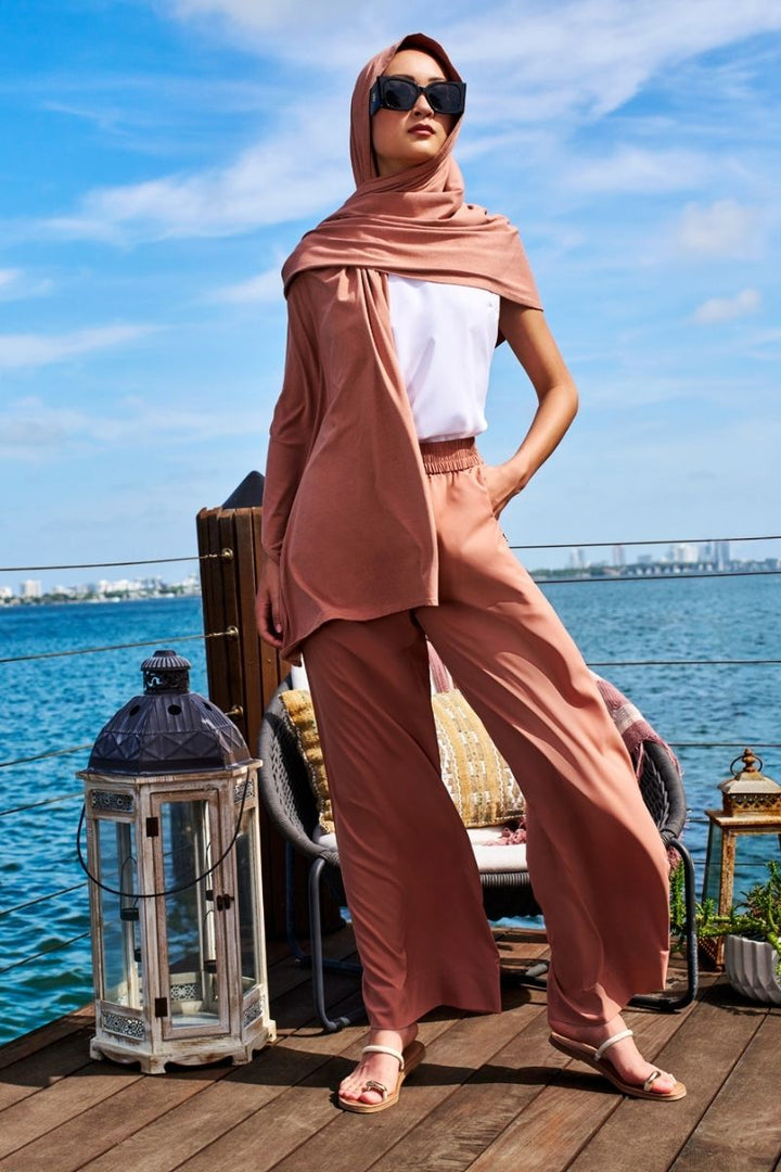 Women's Wide Leg Pants | Mocha Mousse