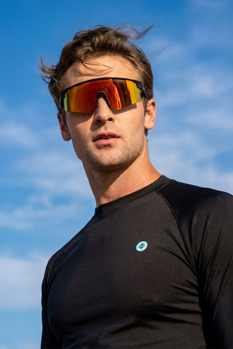 solol-colors SOLWORKS ソルオル Unisex SolVelo Polarized Sunglasses | Black Matte UPF 50+
