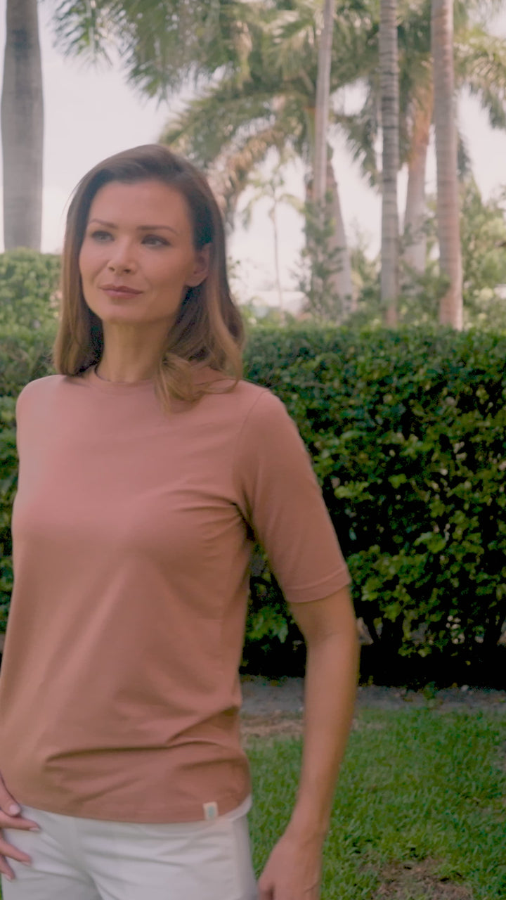 Women's Short Sleeve T-Shirt | Mocha Mousse