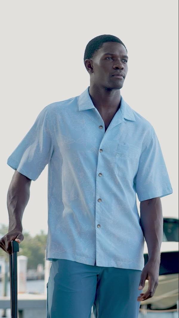 Men's Camp Shirt | Skyride Perfect Peony